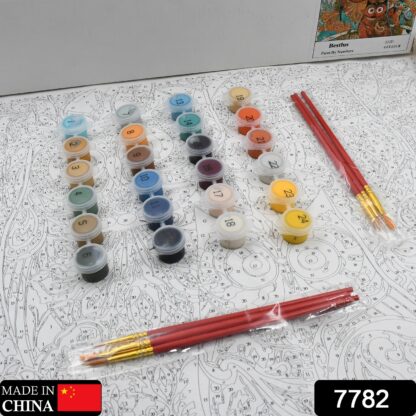 7782 Paint by Numbers for Adults Beginner - Adults' Paint-by-Number Kits on Canvas - DIY Oil Painting by Numbers for Adults - 24 Number Color, 6 paintbrushes, pre-printed canvas (unframed) 40 cm x 50 cm - Image 2