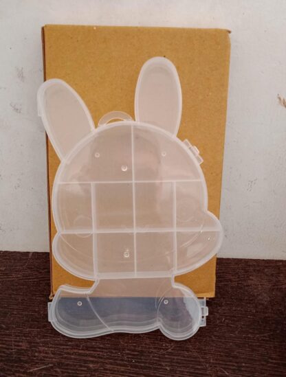 6557 Transparent Cartoon Bear Clear Plastic Storage Box Jewelry Box Jewelry Organizer Holder Cabinets For Small objects (1 Pc Mix Color) - Image 10