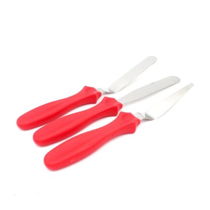 2805 MULTI-FUNCTION STAINLESS STEEL CAKE ICING SPATULA FLAT ANGULAR TRIANGLE PALLET KNIFE SET - Image 5