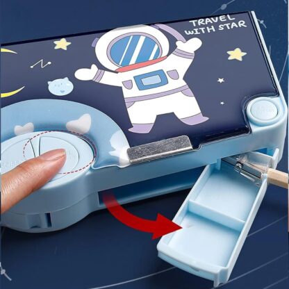 0052 Multifunctional Pencil Box for Kids, Space Pencil Box For Boys, Kids Pencil Box for Boys & Girls, Magnetic Pencil Box for Boys, Pop up Pencil Box, Space Theme Return Gifts for Kids (Space Pencil Box) - Image 6