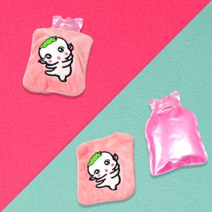 6532 Pink Cartoon small Hot Water Bag with Cover for Pain Relief, Neck, Shoulder Pain and Hand, Feet Warmer, Menstrual Cramps. - Image 3