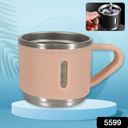 Stainless Steel Vacuum Coffee / Tea Cup, Tea Mug Hot Insulated Double Wall Stainless Steel, Coffee, and Milk Cup with Handle Easy To Carry: Coffee Cup (1 Pc / 3 pc / 6 pc) - Image 2