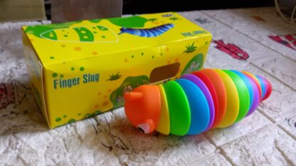 3D Rainbow Color Plastic Slug Fidget Toys, Stress Relieving Toy, Sensory Slug Toy for Boys and Girls, Finger slug Toy, for Autistic, Caterpillar Fidget Toys Stress Relief Gifts for Toddlers Kids Adults  (1 Pc) - Image 10