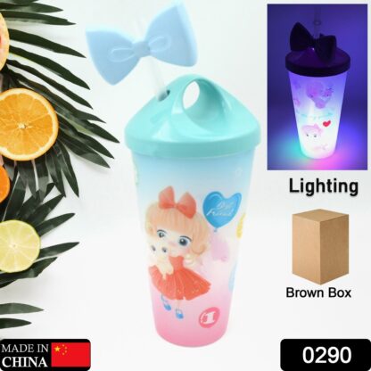 0290 LED Light Unicorn Water Bottle/Tumbler/ Mug with Straw & Lid for Kids Glitter Sipper with Toy Drinking Cups for Boys and Girls School/Tuition/Gym/ Picnic, Kids and Adults, Birthday Return Gifts - Image 2