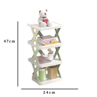 9078   4 LAYER SHOES STAND, SHOE TOWER RACK SUIT FOR SMALL SPACES, CLOSET, SMALL ENTRYWAY, EASY ASSEMBLY AND STABLE IN STRUCTURE, CORNER STORAGE CABINET FOR SAVING SPACE - Image 7