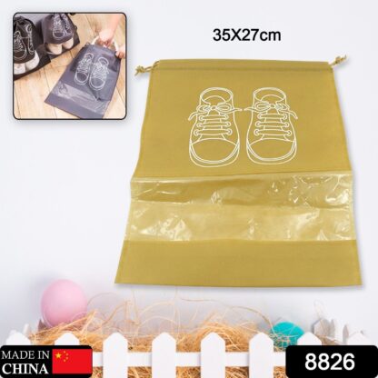 Beach Bag Shoes Storage Bag Closet Organizer Non-woven Travel Portable Bag Waterproof Pocket Clothing Classified Hanging Bag shoe bag luggage travel Portable Shoe Pouch Non Woven Transparent Window (1 Pc ) - Image 2