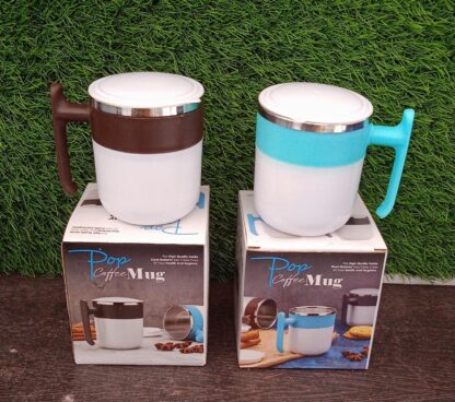 5767 Stainless Steel Lid Cover Hot Coffee/Tea Mug Hot Insulated Double Wall Stainless Steel, Coffee and Milk Cup with Lid - Coffee Cup (1 Pc ) - Image 7