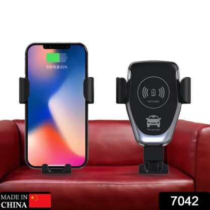 7042 Car Phone Holder Wireless Car Charger 10W Qi Fast Charging Car Charger Gravity Auto Clamping 360Â° Rotation Air Vent Car Mount Holder - Image 2