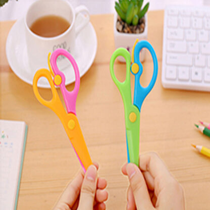 1569 Kids Handmade Plastic Safety Scissors Safety Scissors - Image 3