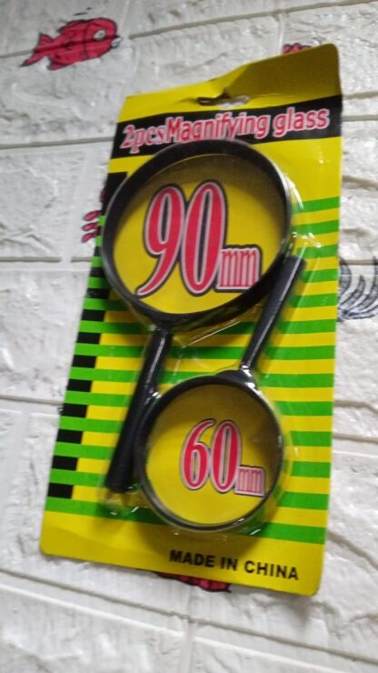 9145 Magnifying glass Lens - reading aid made of glass - real glass magnifying glass that can be used on both sides - glass breakage-proof magnifying glass, Protect Eyes, 90mm & 60mm (2pc Set) - Image 7