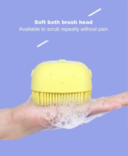 1348B SILICONE MASSAGE BATH BODY BRUSH WITH SHAMPOO DISPENSER - Image 5