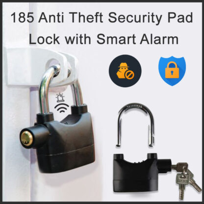 Anti-theft padlock with loud alarm for security