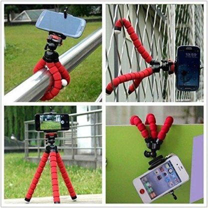 0266 Portable Mini Octopus Tripod Stand with Phone Holder for Live Selfie, Mobile Phone Portable and Adjustable Stent - Image 5