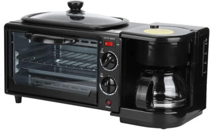 3 in 1 Breakfast Maker Portable Toaster Oven, Grill Pan & Coffee Maker Full Breakfast Ready at One Go - Image 14