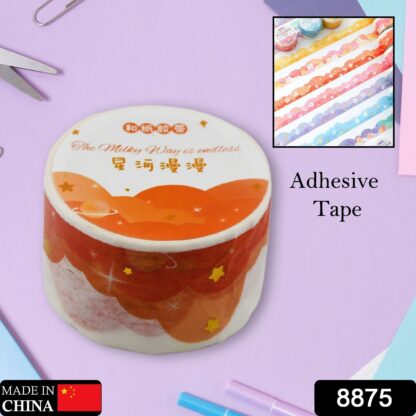 8875 1 Rolls Scrapbook Sticker Decor Wide Adhesive Tape Cute Adhesive Tape for journaling Notebook Tapes Aesthetic Adhesive Tape Crafts Supplies Japanese Paper Account Wrapping Tape - Image 2