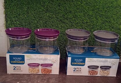 Air Tight & Unbreakable Kitchen Jar Set Food Storage Containers for Dry Fruits, Spices, Snacks, Pulses (2 Pcs Set) - Image 7