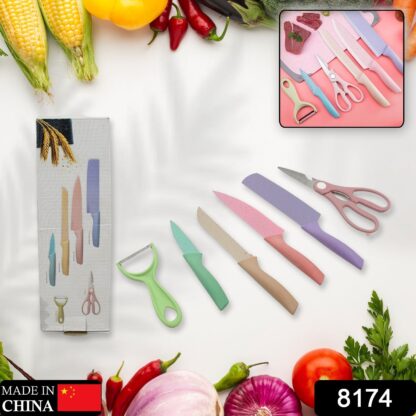 Corrugated 6Pc Kitchen Knife Set Professional Box Knife Set 6 Piece Forged Kitchen Knives with Box. - Image 2