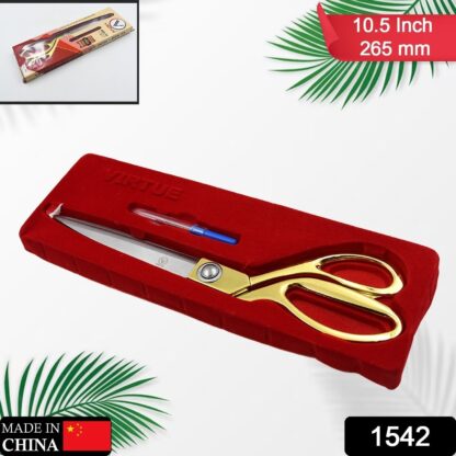 Stainless Steel Tailoring Scissor Sharp Cloth Cutting for Professionals  (Golden) - Image 2