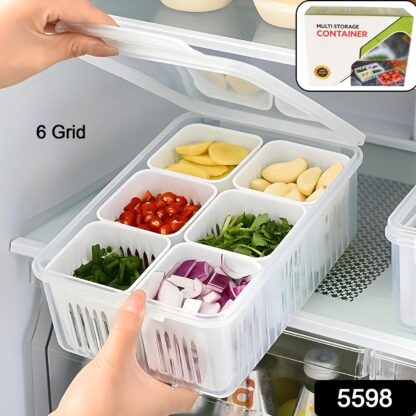 Fridge Storage Boxes Freezer Storage Containers, Container for Kitchen Storage Set, Storage in Kitchen, Vegetable Storage, Draining Crisper Refrigerator Food Box (1 Pc) - Image 3