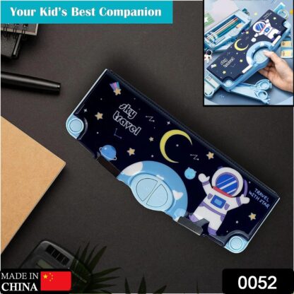 0052 Multifunctional Pencil Box for Kids, Space Pencil Box For Boys, Kids Pencil Box for Boys & Girls, Magnetic Pencil Box for Boys, Pop up Pencil Box, Space Theme Return Gifts for Kids (Space Pencil Box) - Image 2