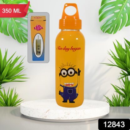 12843 PORTABLE GLASS WATER BOTTLE, CREATIVE GLASS BOTTLE WITH GLASS WATER ( Mix Design) - Image 2