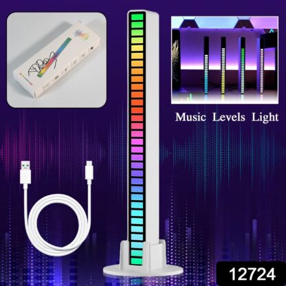 12724 Rhythm Lights, AGC Automatic Gain Control 32 Colorful RGB Light Adjustable Pickup Rhythm Lights, RGB LED Voice-Activated Rhythm Light Car Home Sound Control Ambient Light (1 Pc) - Image 2