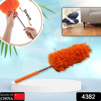 Adjustable Long Handle, Microfiber Duster for Cleaning, Microfiber Hand Duster Washable Microfiber Cleaning Tool Extendable Dusters for Cleaning Office, Car, Computer, Air Condition, Washable Duster - Image 2