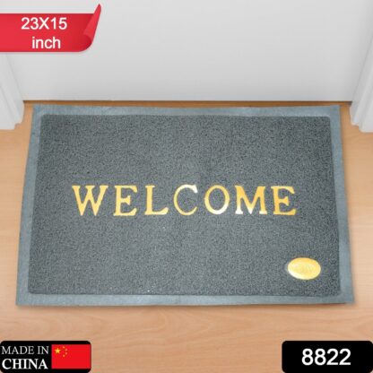 8822 Welcome Door Mat for Home Entrance Outdoor Mat Anti Slip Heavy Duty and Waterproof | Easy to Clean for Entry For Bedroom, Living Room (23x15 Inch) - Image 2