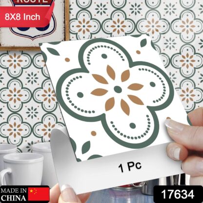 Peel and Stick Floor Tiles Kitchen / Bathroom Backsplash Sticker Detachable Waterproof DIY Tile Stickers for Wall Decoration Tiles Home Decoration (8x8 Inch / 1 pc Tiles) - Image 2