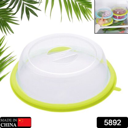 5892 Air-Tight Microwave Oven Dish Cover Microwave Splatter Cover Food Cover Microwave Food Plate Kitchen Plate Dish Lid Dishwasher Safe - Image 2