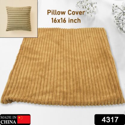 4317 Throw Pillow Covers, 16x16 inch, Pack of 1 Couch Pillows Cover, Soft Corduroy Decorative Pillow Covers, Square Pillowcase for Bed Sofa Chair Bedroom Home Farmhouse Decor (1 Pc) - Image 2