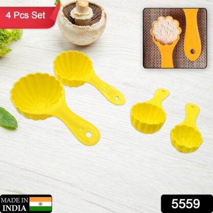 5559 Plastic Kitchen Tool Mould / Ladoo Mould Spoon Ladoo Making Spoon Set for Kitchen Multipurpose, Plastic Ladoo Mold For Making Different Variety of Ladoo (4 Pcs Set) - Image 2