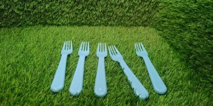 5895  Reusable Premium Heavy Weight Plastic Forks, Party Supplies, One Size, plastic 5pc Serving Fork Set for kitchen, Travel, Home (5pc) - Image 7