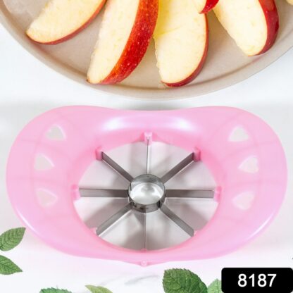 8187 Multi Purpose Fruit Slicer Apple Cutter Regular With 8 Stainless Steel Blades Apple Slicer (1 Pc) - Image 2