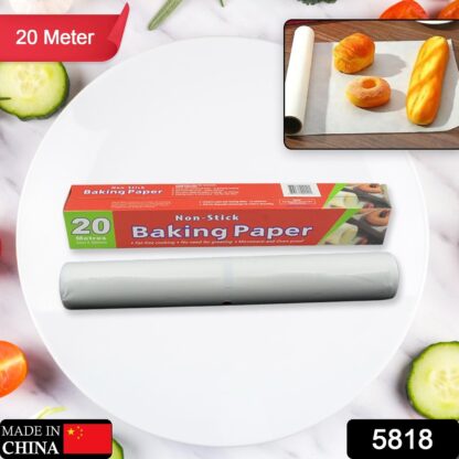 Non Stick Microwave & Oven Proof Parchment Paper/ Baking Paper/ Food Wraping Paper, Easy to Tear, Easy to Clean, for Grilling, Cooking, deep Fryer, White - Image 2