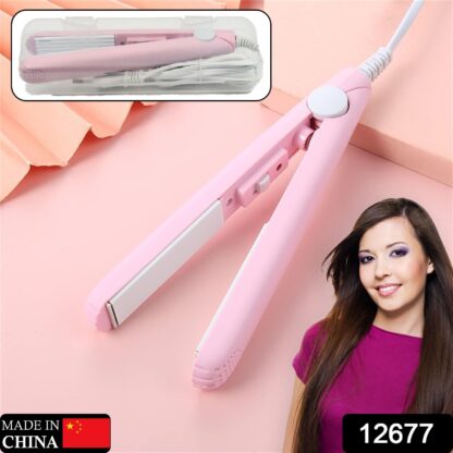 Beauty and Personal Care Professional Ceramic Plate Mini Hair Styler Straightener and Curler - Image 2