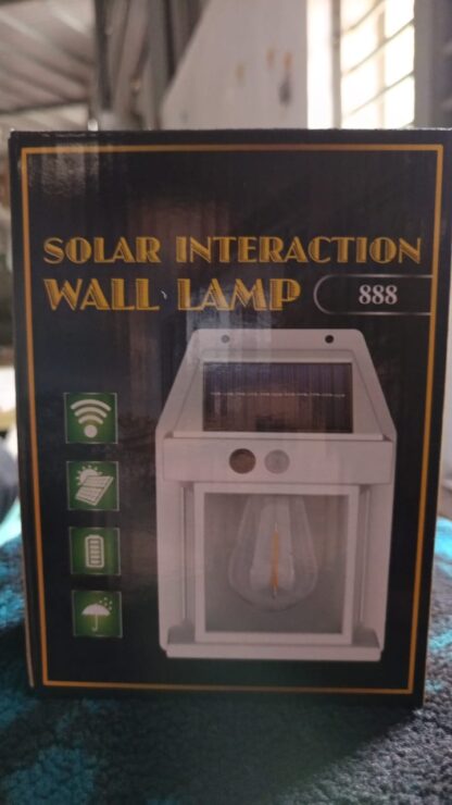 12564 Solar Wall Lights / Lamp Outdoor, Wireless Dusk to Dawn Porch Lights Fixture, Solar Wall Lantern with 3 Modes & Motion Sensor, Waterproof Exterior Lighting with Clear Panel (1 Pc ) - Image 9