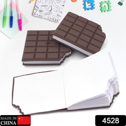 4528 Small Chocolate Scented Diary Memo Notebook in Rectangular Chocolate Bite Shape with Original Chocolate Smell Personal Pocket Diary, Dairy book with Plain Pages for Kids - Image 2