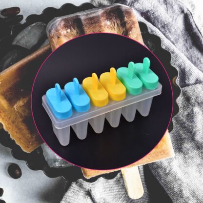 Ice Candy Maker Upgrade Popsicle Molds Sets 6 Ice Pop Makers Reusable Ice Lolly Cream Mold Home-Made Popsicles Mould with Stick - Image 4