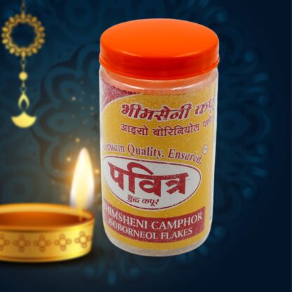 Natural Bhimsheni Camphor (Kapoor) Bhimseni Camphor Kapoor / Kapur Isoborneol Flakes Jar 100gm - Image 7