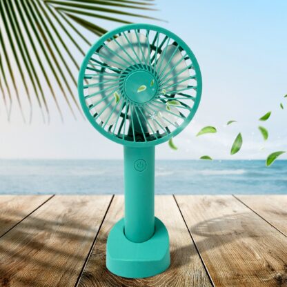 Portable Handheld Fan With 3 Speeds Battery Operated Fan Rechargeable Multi Colors As Base Phone Holder Fan (Battery Included) - Image 5