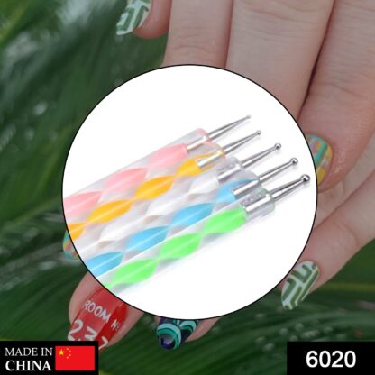 Nail Art Point Pen and Set Used by Women's for Their Fashion Purposes (Pack of 5Pcs) - Image 2