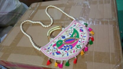 Traditional handbag, Rajasthani Jaipuri Cotton Bag (1 Pc) - Image 7