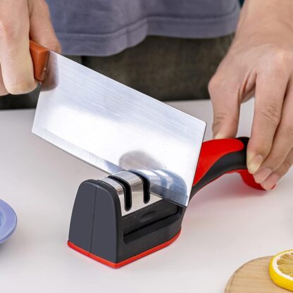 Manual Knife Sharpener 3 Stage Sharpening Tool for Ceramic Knife and Steel Knives (1 Pc) - Image 3