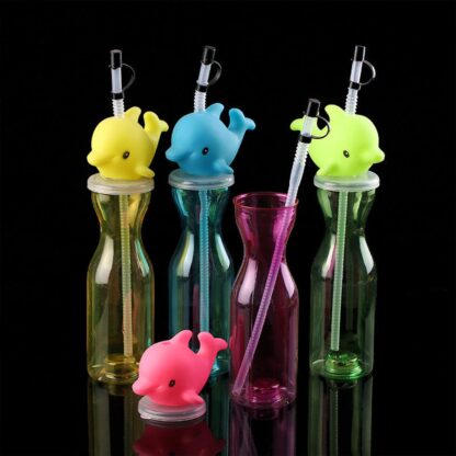 Party Props Birthday Return Gifts For Kids |Animal Shape Straw Sipper Bottle For Kids|Kids Return Gifts For Birthday|Straw Bottle For Kids Multicolor - Image 3