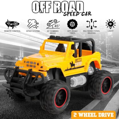 Mist Spray Race Car Toy Off Road Speed Car With Smoke (Water Sprayer Mist With Light) High Strength Climbing Power & Smoke Effect (Color May Vary), Kids - Image 4