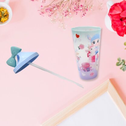 Unicorn Water Bottle with Straw & Lid for Kids (With Light) - Image 3