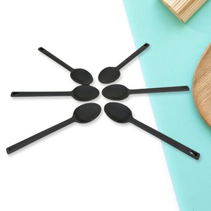 Multipurpose Silicone Spoon, Silicone Basting Spoon Non-Stick Kitchen Utensils Household Gadgets Heat-Resistant Non Stick Spoons Kitchen Cookware Items For Cooking and Baking (6 Pcs Set) - Image 4