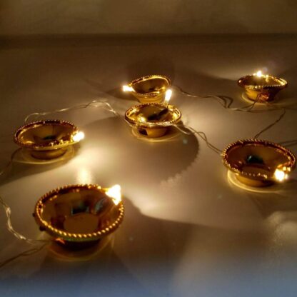 LED Diya Series Light, Fairy Lights for Diwali Decoration (16 Diya) - Image 6