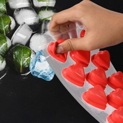 Silicone Mold Ice Cube Tray Creative Sweet Multi Type Ice Tray Buckets, Ice Cube Trays Multi Fruit Shape Ice Tray (1 Pc) - Image 3